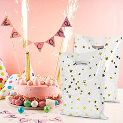 10pcs Stars Goodie Bags Treat Bags Candy Biscuit Cookie Bags