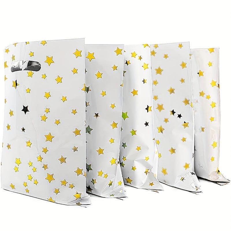 10pcs Stars Goodie Bags Treat Bags Candy Biscuit Cookie Bags