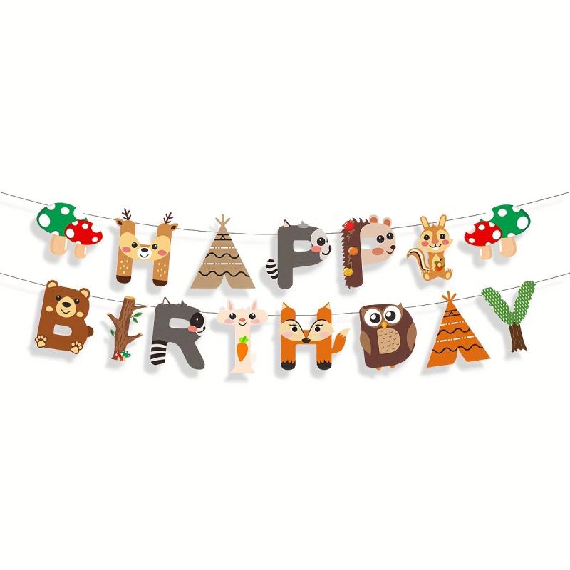 Mori Birthday Happy Pull Flag Baby Year Party Decoration