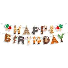 Mori Birthday Happy Pull Flag Baby Year Party Decoration