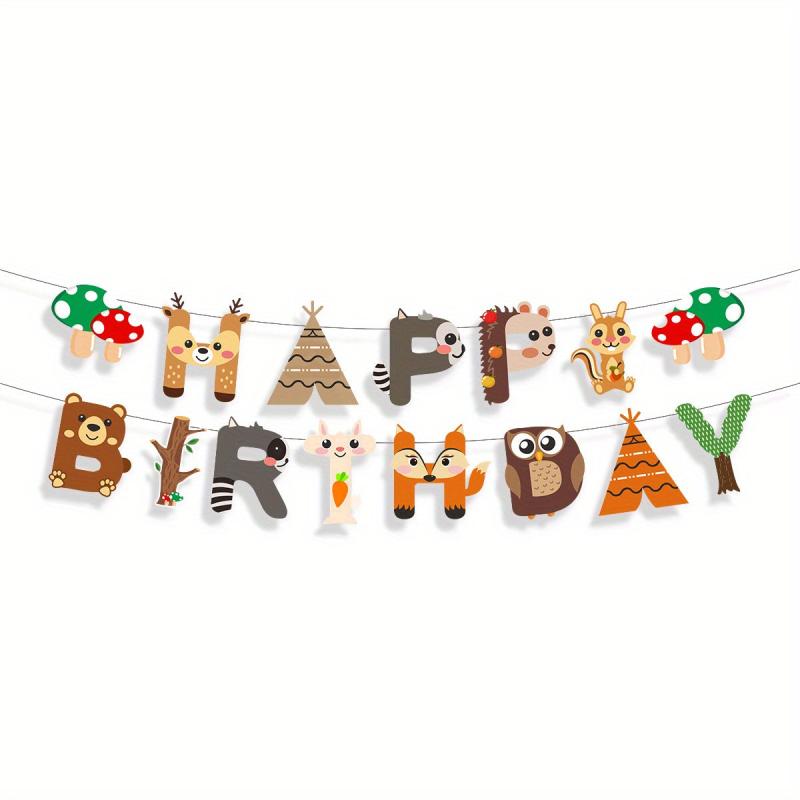Mori Birthday Happy Pull Flag Baby Year Party Decoration