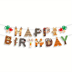 Mori Birthday Happy Pull Flag Baby Year Party Decoration