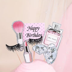7pcs Lipstick, Blush & Eyelash Brush Set for Cake Decoration