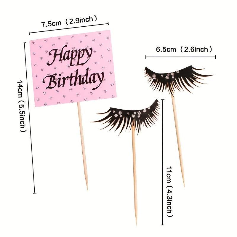 7pcs Lipstick, Blush & Eyelash Brush Set for Cake Decoration