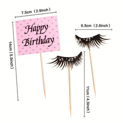7pcs Lipstick, Blush & Eyelash Brush Set for Cake Decoration