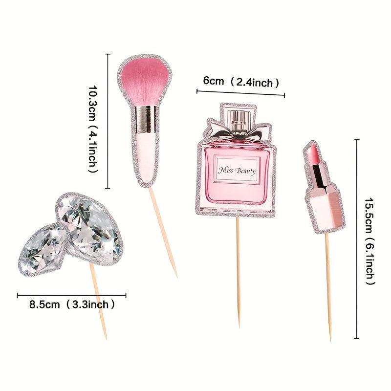 7pcs Lipstick, Blush & Eyelash Brush Set for Cake Decoration