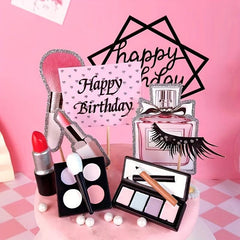 7pcs Lipstick, Blush & Eyelash Brush Set for Cake Decoration