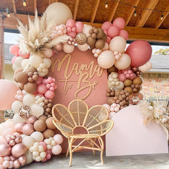 Pink Sand Brown Balloon Garland Kit Giraffe Print Balloon