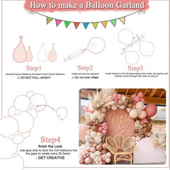 Pink Sand Brown Balloon Garland Kit Giraffe Print Balloon
