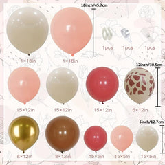 Pink Sand Brown Balloon Garland Kit Giraffe Print Balloon