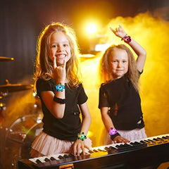 6pcs Glow in the Dark LED Light Up Bracelets for Kids Parties