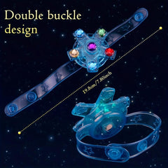 6pcs Glow in the Dark LED Light Up Bracelets for Kids Parties