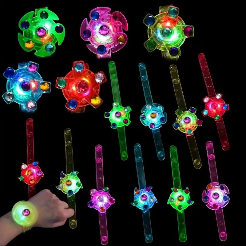 6pcs Glow in the Dark LED Light Up Bracelets for Kids Parties
