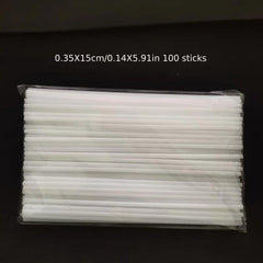 100-Pack Plastic Tube Lollipop Sticks for Candy Cake DIY Party
