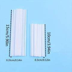 100-Pack Plastic Tube Lollipop Sticks for Candy Cake DIY Party