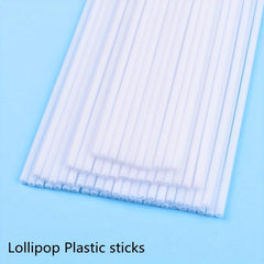 100-Pack Plastic Tube Lollipop Sticks for Candy Cake DIY Party