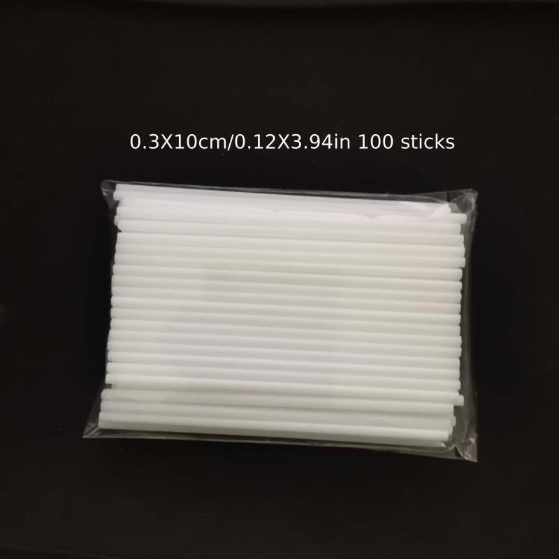100-Pack Plastic Tube Lollipop Sticks for Candy Cake DIY Party