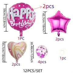 12pcs Birthday Balloons DIY Party Decoration 55 88 cm