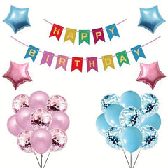 Happy Birthday Balloons Banner Set Party Balloon