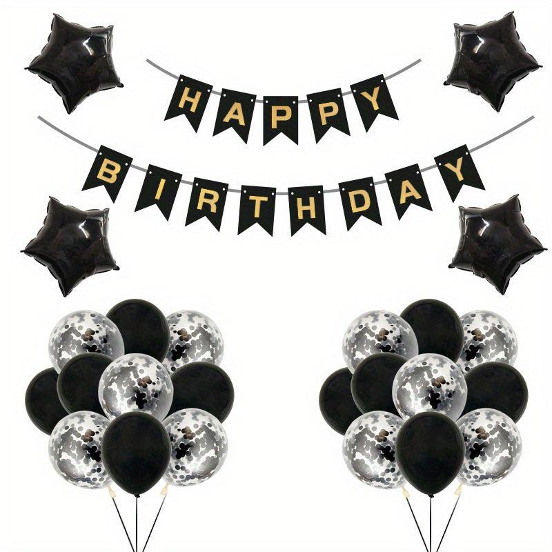 Happy Birthday Balloons Banner Set Party Balloon