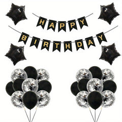 Happy Birthday Balloons Banner Set Party Balloon