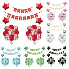 Happy Birthday Balloons Banner Set Party Balloon