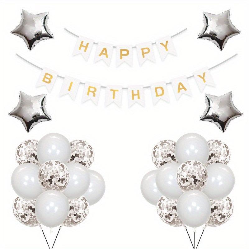 Happy Birthday Balloons Banner Set Party Balloon