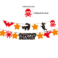 Halloween Alphabet Flag Hanging Decoration