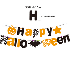 Halloween Alphabet Flag Hanging Decoration