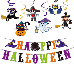 Halloween Alphabet Flag Hanging Decoration