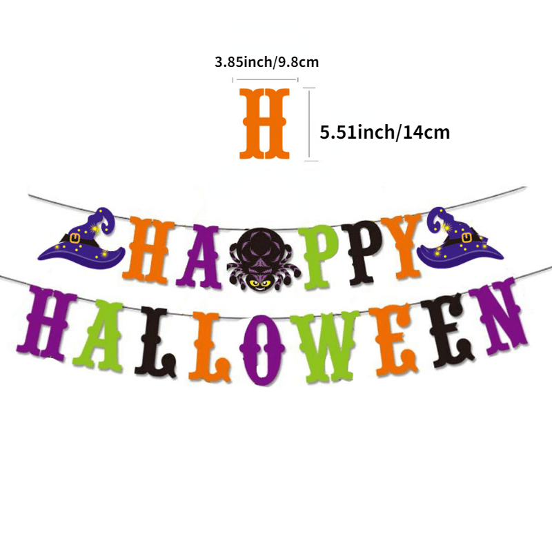 Halloween Alphabet Flag Hanging Decoration