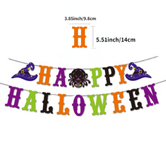 Halloween Alphabet Flag Hanging Decoration