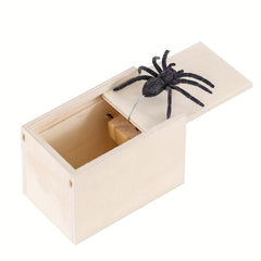 Halloween Prank Trick Toy Wooden Box Scary Spider Box