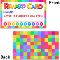 100pcs Punch Cards With Hole Punch - Behavior Incentive Reward Cards