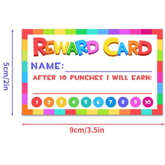 100pcs Punch Cards With Hole Punch - Behavior Incentive Reward Cards