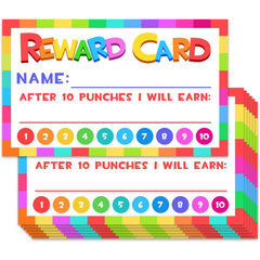 100pcs Punch Cards With Hole Punch - Behavior Incentive Reward Cards