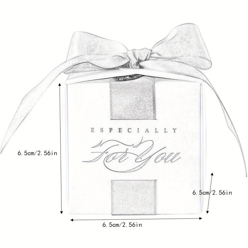 50pcs Wedding Favors Souvenirs Candy Boxes with Ribbon for Events