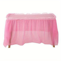 2pcs Disposable Table Skirt PEVA Tablecloth Waterproof Oilproof Party Wedding