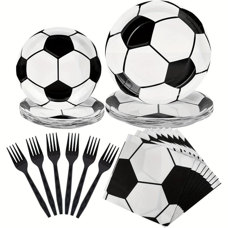 96pcs Football Party Supplies Kit Football Birthday Party Decorations