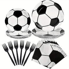 96pcs Football Party Supplies Kit Football Birthday Party Decorations