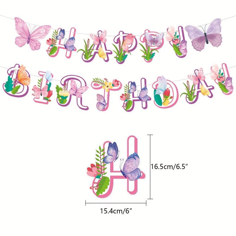 46pcs Butterfly Birthday Party Supplies for Unforgettable Celebration