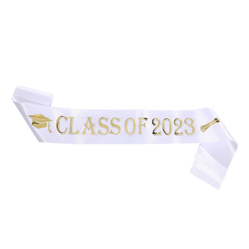 Graduation Belt with Golden Lettering Shoulder Strap - Perfect for Ceremony