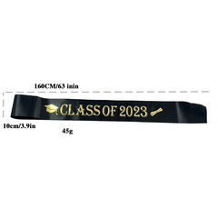 Graduation Belt with Golden Lettering Shoulder Strap - Perfect for Ceremony