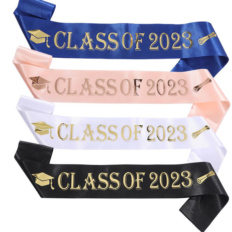 Graduation Belt with Golden Lettering Shoulder Strap - Perfect for Ceremony