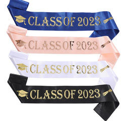 Graduation Belt with Golden Lettering Shoulder Strap - Perfect for Ceremony