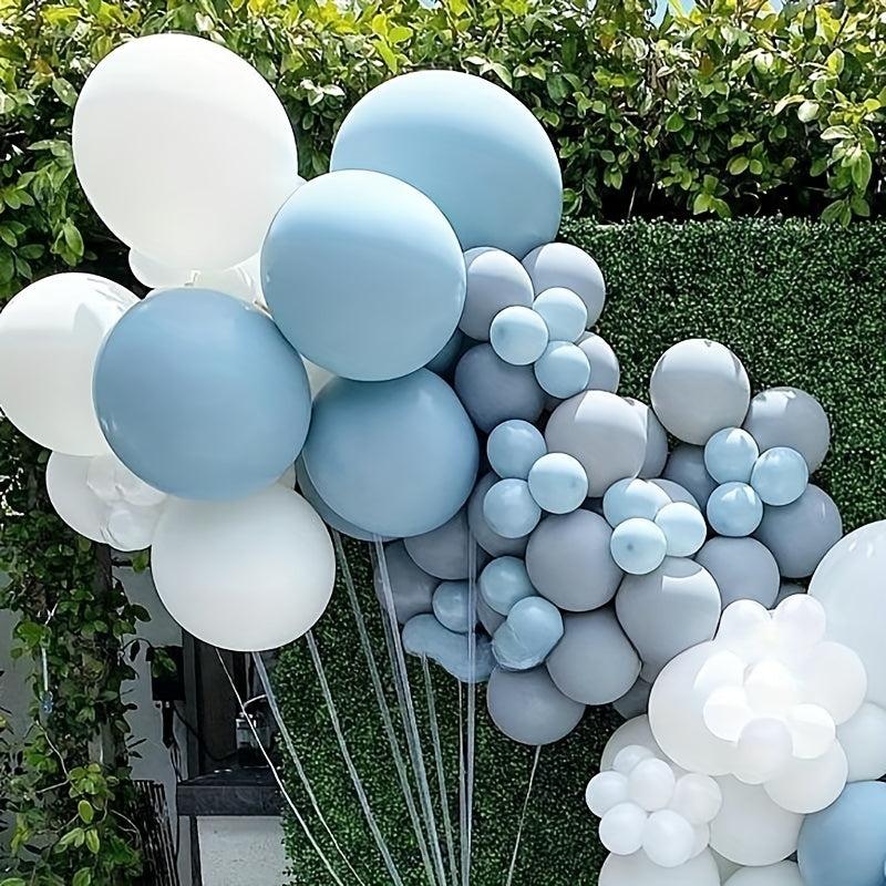 141pcs Grey Latex Balloon For Birthday Engagement Baby Shower Decor