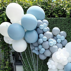 141pcs Grey Latex Balloon For Birthday Engagement Baby Shower Decor
