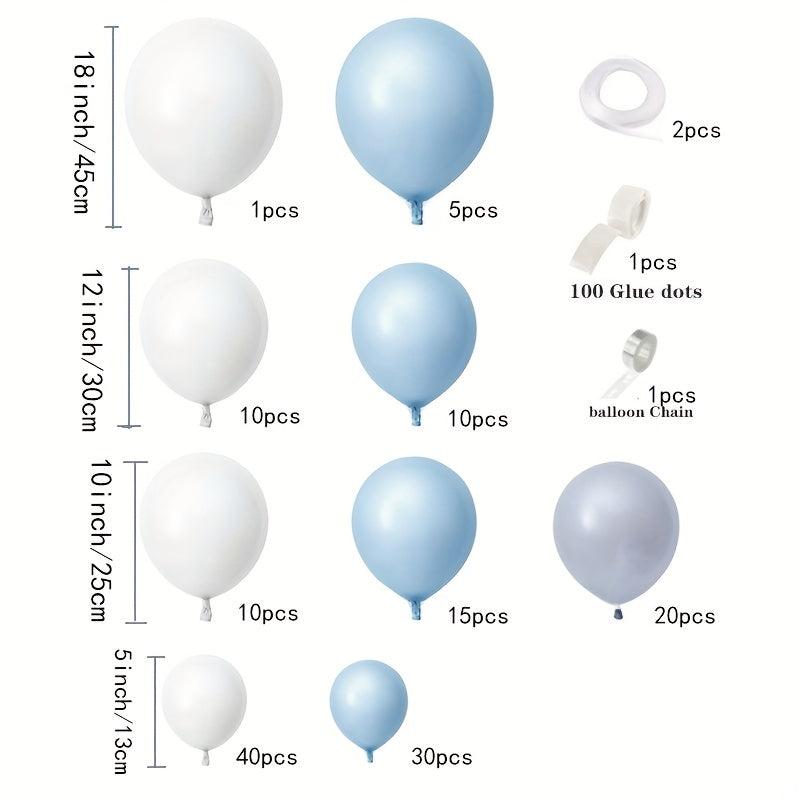 141pcs Grey Latex Balloon For Birthday Engagement Baby Shower Decor