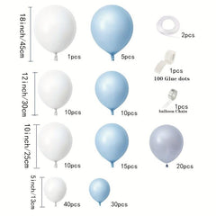 141pcs Grey Latex Balloon For Birthday Engagement Baby Shower Decor