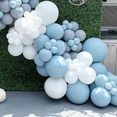141pcs Grey Latex Balloon For Birthday Engagement Baby Shower Decor